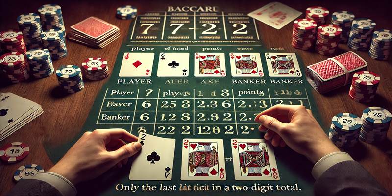 Phương pháp tính điểm Baccarat trực tuyến, dễ hiểu và giúp theo dõi